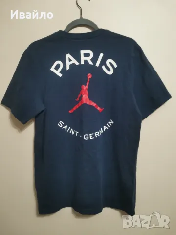 Jordan Paris Saint-Germain Logo Men Blue T-shirt. , снимка 3 - Тениски - 47048238