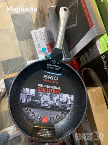 Brio Професионален тиган 24 см. / Подходящ за индукция, снимка 3 - Съдове за готвене - 52116767