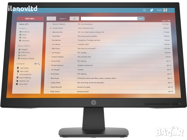 Монитор HP P22v G4 1920x1080 с 12 месеца гаранция
