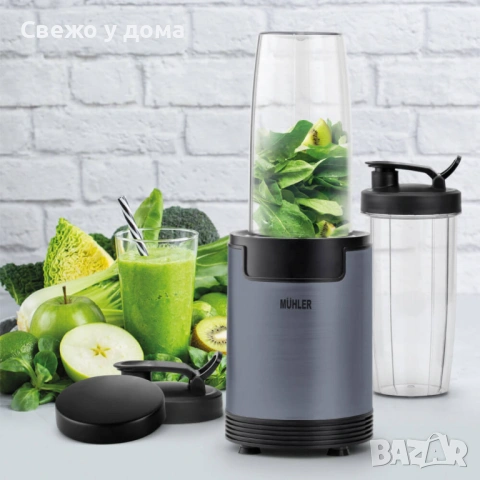 НОВ Нутри блендер Muhler, 600W, 6 ножа, 2 чаши ГАРАНЦИЯ 2 цвята, снимка 2 - Блендери - 54253374