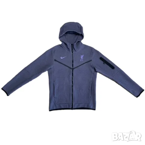 Оригинално мъжко горнище Nike Liverpool FC Tech Fleece | S размер, снимка 3 - Суичъри - 47224050