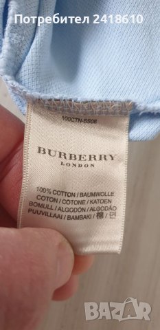 Burberry London  Pique Cotton Mens Size M / L  ОРИГИНАЛНА Тениска!, снимка 14 - Тениски - 45584575