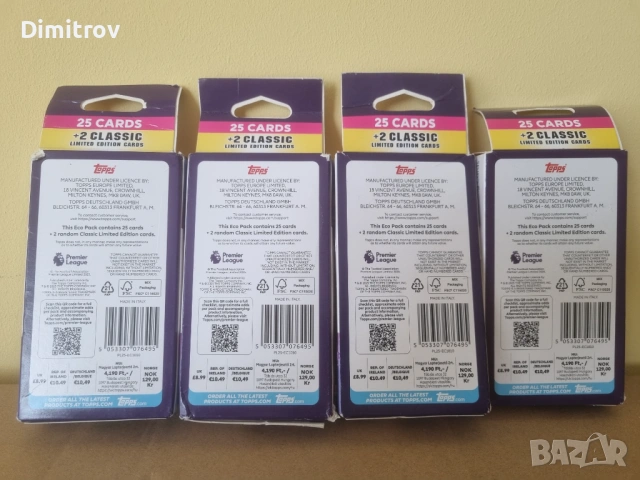 Topps Premier League 2026 Eko pack - 4 кутии - 108 карти, снимка 2 - Колекции - 53924205