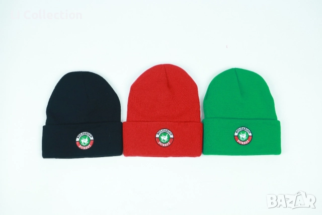 Зимна шапка - зелена , червена , черна, снимка 2 - Шапки - 51701057
