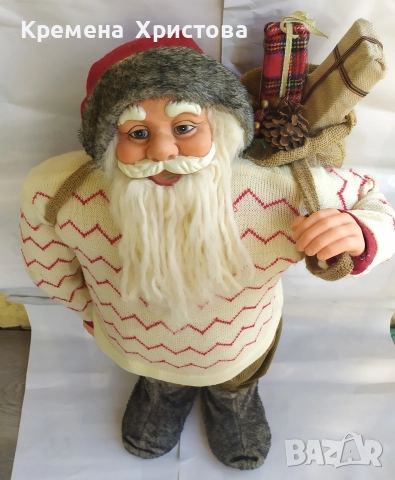 Дядо Коледа с чувал с подаръци , снимка 3 - Декорация за дома - 52847330