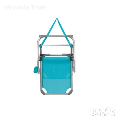 Сгъваем стол с дръжки Mercado Trade,За къмпинг или плаж, Тюркоаз, снимка 4 - Столове - 49666332