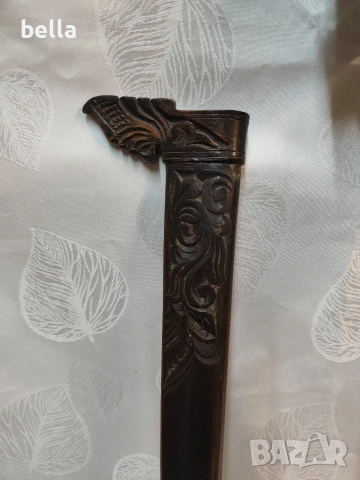 Автентичен индонезийски нож-сабя тип Голок, снимка 3 - Антикварни и старинни предмети - 54112363