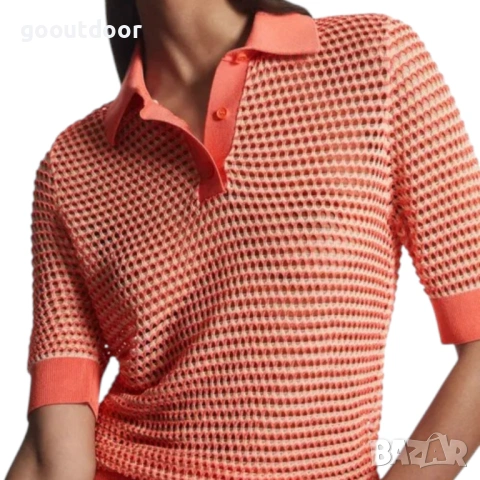 COS Open-Knit Polo Shirt (XS), снимка 5 - Тениски - 53332643