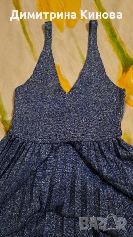 Zara - xs - 24 - рокля трико със златна нишка , снимка 2 - Рокли - 50538994