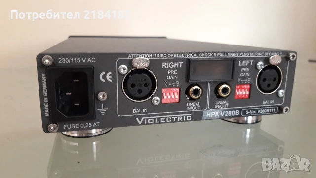 слушалков усилвател Violectric V280, снимка 2 - Ресийвъри, усилватели, смесителни пултове - 51005782