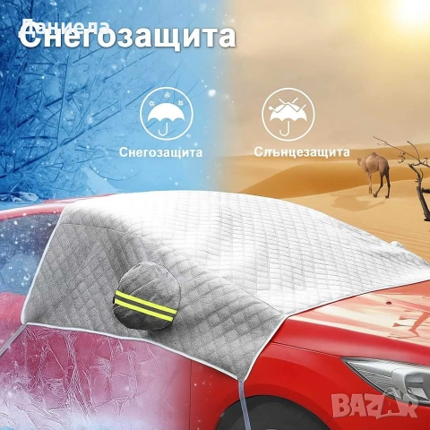 Всесезонно алуминиево покривало за предно стъкло на автомобил