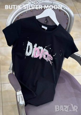 Дамски Памучни Тениски 💥DIOR, снимка 2 - Тениски - 46768038