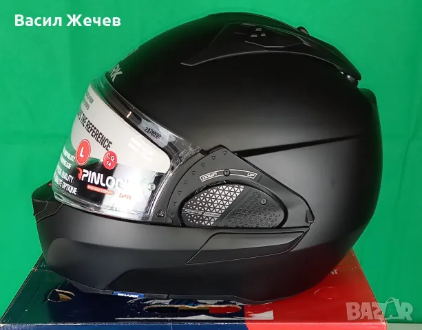 Каска Shark EVO-GT Modular Helmet Blank Matt Black, Размер L, снимка 12 - Аксесоари и консумативи - 49535916