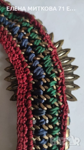 Масивно колие на ZARA с цветни кристали и ръчно изплетена яка върху метална основа, снимка 15 - Колиета, медальони, синджири - 53419537