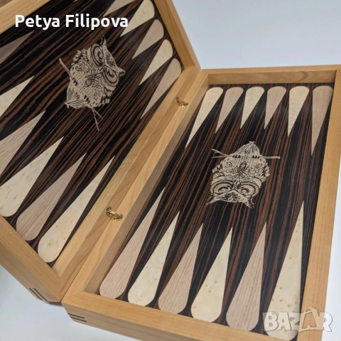 Ръчно изработена кутия за табла, снимка 5 - Колекции - 53707510