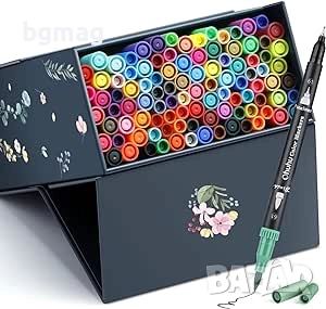  Ohuhu Maui Series маркери с два писеца тип четка и тънък писец, Ohuhu 100 цвята , снимка 5 - Ученически пособия, канцеларски материали - 52182038