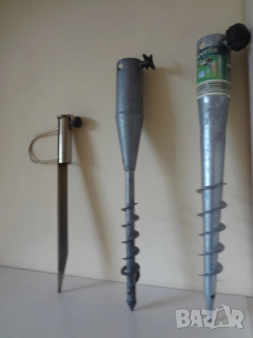 Нова винтова стойка за градински чадър - 3 бр., снимка 2 - Градински мебели, декорация  - 53740412