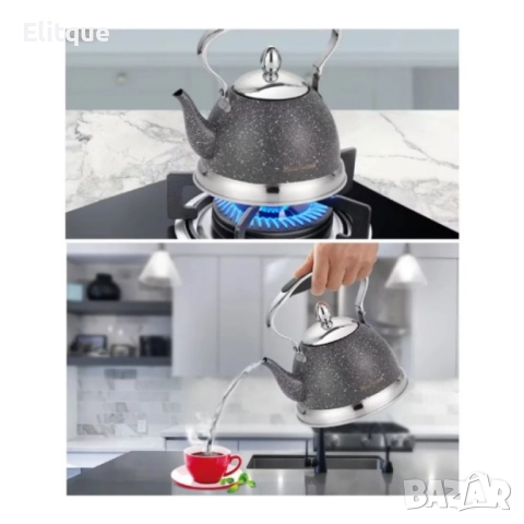 Висококачествен чайник с фина цедка, 1L, снимка 6 - Други - 52901451