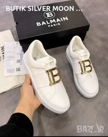 Дамски Кожени Обувки 🔥 39 🔥 BALMAIN , снимка 1 - Дамски ежедневни обувки - 47167933