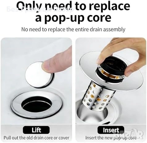 Нова Тапа сифон за баня 3 в 1 неръждаем филтър косми бързо оттичане, снимка 7 - Други стоки за дома - 53691756