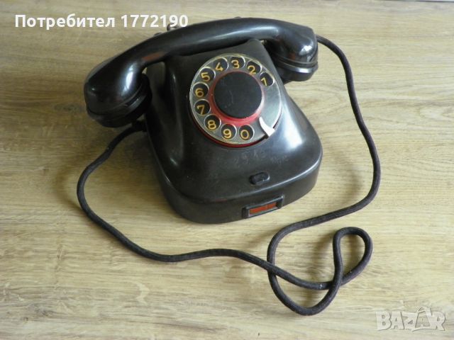 Стари/винтидж телефони от бакелит, с шайба - Антиквариат!, снимка 6 - Антикварни и старинни предмети - 46472012