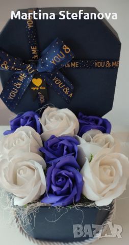Предлагам букети от сапунени цветя , снимка 13 - Подаръци за жени - 46271396