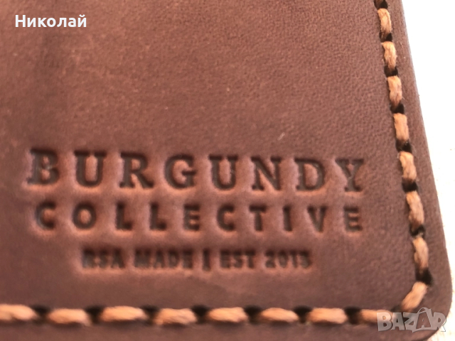 Калъф / портфейл за пътуване BURGUNDY COLLECTIVE, естествена кожа, ръчна изработка, ЮАР топ качество, снимка 4 - Портфейли, портмонета - 52109731
