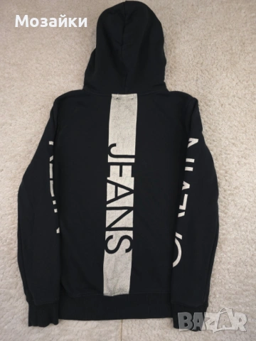 Мъжки суичър Calvin Klein Jeans Black Distressed Logo | MSRP €120 | Размер 14Y / XS, снимка 9 - Суичъри - 53595769