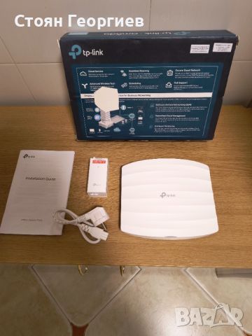 Безжична двулентова гигабитова точка за достъп TP-Link EAP245 Omada AC1750 v3 Едновременно 450Mbps н, снимка 1 - Рутери - 46330224