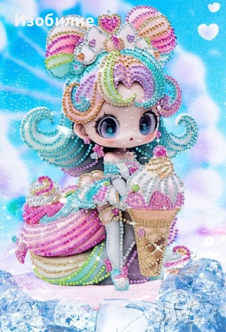 Детски диамантени гоблени с принцеси WJC1 / Размер:23х30 / 180части / Варианти от 1 до 12 виж асети, снимка 6 - Игри и пъзели - 52335194