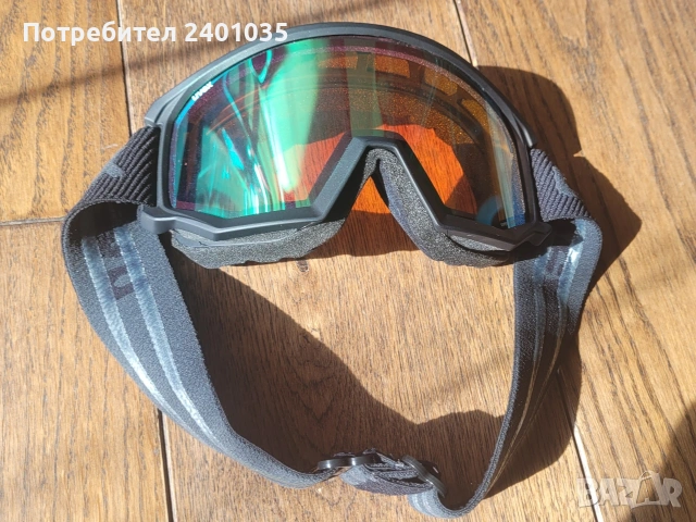 Скиорски очила uvex athletic FM / black mat / mirror green S2, снимка 2 - Зимни спортове - 53753452
