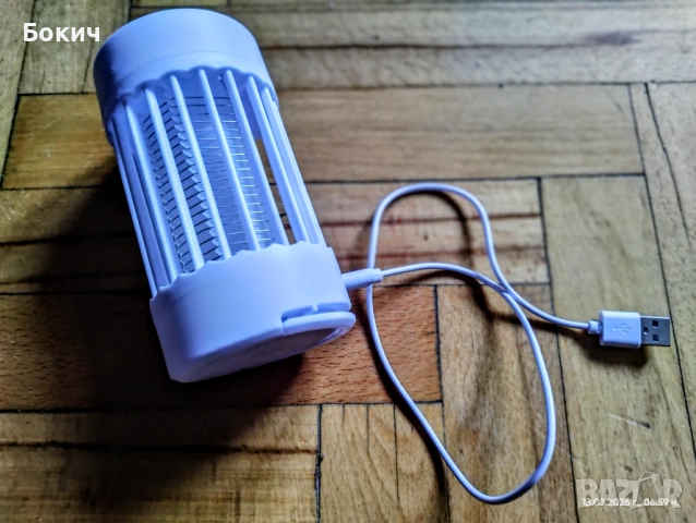 Електрошокова LED лампа и ключодържател против комари, снимка 3 - Настолни лампи - 53821169