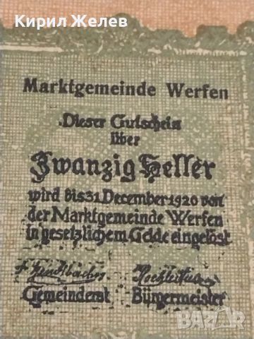 Банкнота НОТГЕЛД 20 хелер 1920г. Австрия перфектно състояние за КОЛЕКЦИОНЕРИ 45079, снимка 2 - Нумизматика и бонистика - 45571577