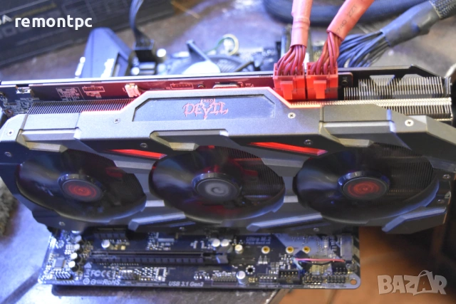 Powercolor AMD Radeon 5700XT 8GB в кутия Видео карта , снимка 9 - Видеокарти - 53593050