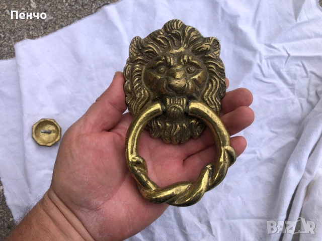 старо бронзово чукало за врата, снимка 6 - Антикварни и старинни предмети - 27008946