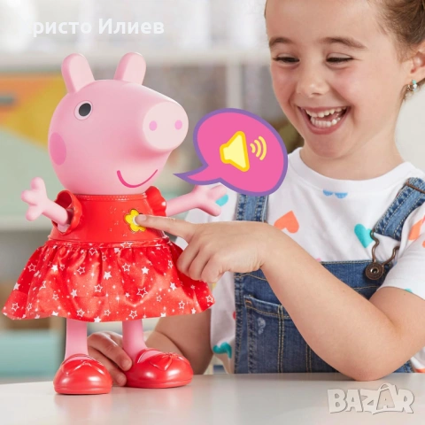 Peppa Pig Интерактивна Пепа Музикална кукла Пепа Парти в калните локви, снимка 4 - Образователни игри - 53208802