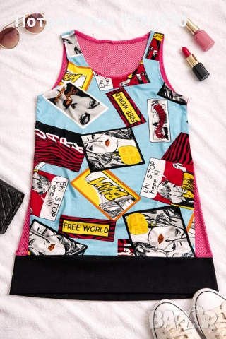 💋 Дамски потник Pop Art - смел урбанистичен стил! 💋