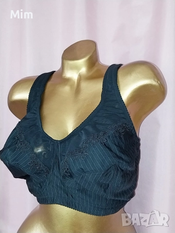 Ulla Popken 120 E Черен сутиен без банели за едра дама , снимка 8 - Бельо - 52745541