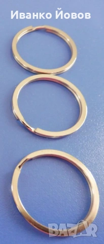 Халки за ключове, ключодържатели, декупаж, неръждаеми, стоманени, Ø30 мм, плоски, снимка 7 - Други стоки за дома - 53241258