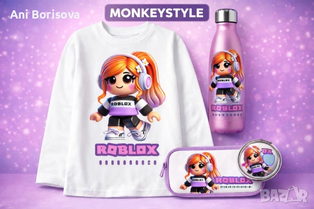 Roblox тениска за деца | Персонализирана | MONKEYSTYLE, снимка 4 - Детски тениски и потници - 53852282