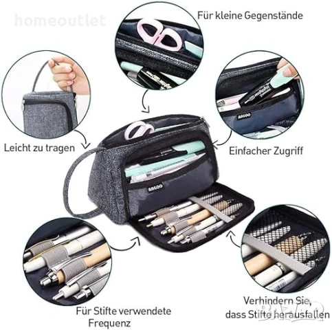 ПРОМОЦИЯ Текстилен несесер, сив меланж X0017CC8QH, снимка 3 - Ученически пособия, канцеларски материали - 50849872