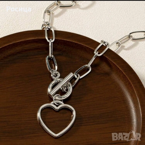 Дамско колие сребристо , снимка 2 - Колиета, медальони, синджири - 51531307