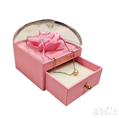 Оригинален подарък за жена - Перла на късмета със златен синджир, снимка 9 - Колиета, медальони, синджири - 49974618