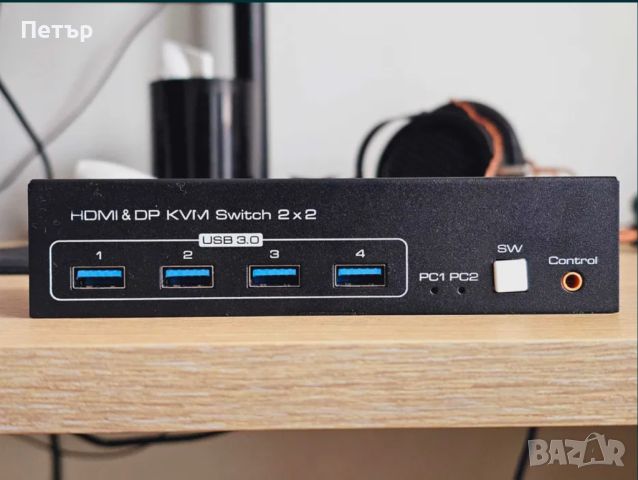 KVM Switch HDMI DP 4K 120Hz 8K 60Hz USB 3.0, снимка 3 - Други - 45281627