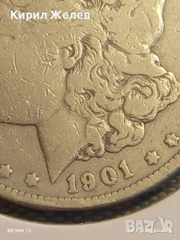 Сребърна монета 1 долар 1901г. САЩ уникат за КОЛЕКЦИОНЕРИ 52613, снимка 12 - Нумизматика и бонистика - 53656591