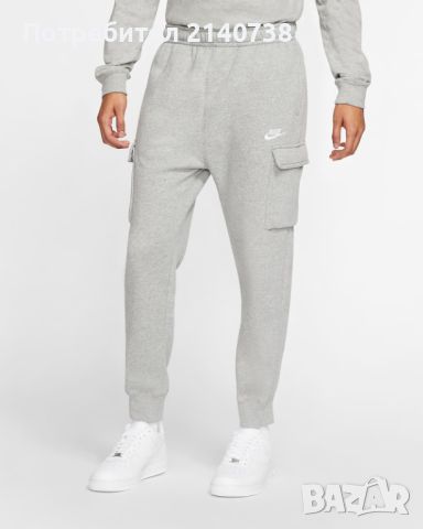 ПРОДАДЕНО: Nike Sportswear Tapered Leg Карго панталон 'Club' в сиво, снимка 8 - Спортни дрехи, екипи - 45511587