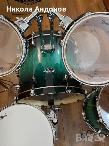 Продавам Pearl Export EXA Teal Blue Ash- Limited Edition барабани, снимка 2 - Ударни инструменти - 53815071
