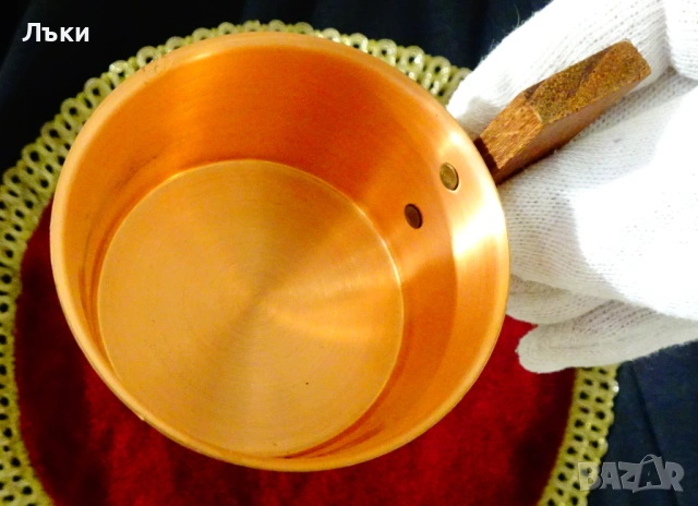 Медни чаши,чиста мед плюс стъклена чаша. , снимка 3 - Антикварни и старинни предмети - 54058418
