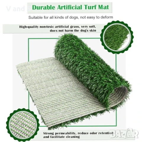 Тоалетна за кучета Sailnovo, тоалетна за кученца с подгъв, ъпгрейд за домашни любимци, за малки, гол, снимка 6 - За кучета - 50720549