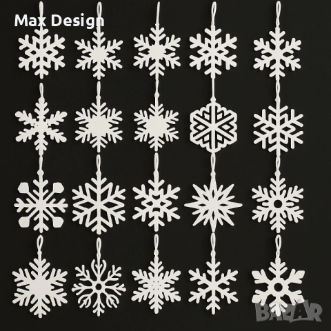 Коледна украса - снежинки, снимка 2 - Декорация за дома - 52597356